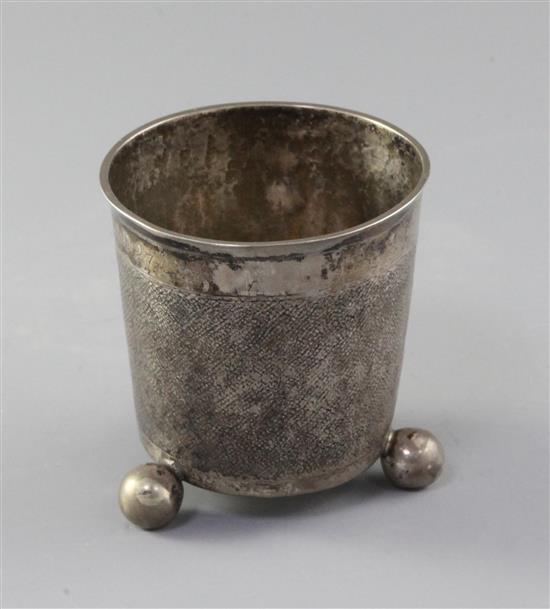 An 18th century Scandinavian? silver beaker, 3.1 oz.